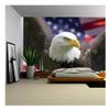 wall26 - Bald Eagle with American Flag, Focus on Head (Clipping Path) - Removable Wall Mural | Self-Adhesive Large Wallpaper - 100x144 inches view 1