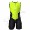 Sparx Men`s Triathlon Suit Tri Race Skinsuit Bike-Swim-Run 3 Pockets Italian Fabric (Neon Green, Small) view 2