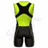 Sparx Men`s Triathlon Suit Tri Race Skinsuit Bike-Swim-Run 3 Pockets Italian Fabric (Neon Green, Small) view 4