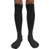 COUVER Polyester Softball Soccer Socks Baseball Football Socks for Youth Men and Women, Large, Black, 1 Pair view 2