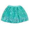 Coralup Little Girls Sparkle Sequin Party Skirt Dance Glitter Tutu Skirts(Water Blue,3-4Y) view 1