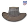 Barmah Hats Wide Brim Canvas Cooler Hat 1087 (Medium, Brown) view 3