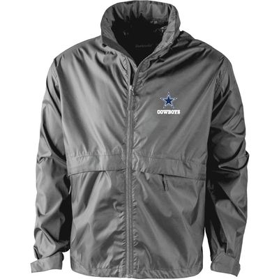 NFL Dallas Cowboys Men's 5490Sportsman Waterproof Windbreaker Jacket, Graphite, 4X