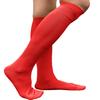COUVER Polyester Softball Soccer Socks Baseball Football Socks for Youth Men and Women, Small, Red, 1 Pair
