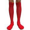 COUVER Polyester Softball Soccer Socks Baseball Football Socks for Youth Men and Women, Small, Red, 1 Pair view 2