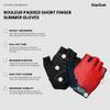 GripGrab Rouleur Short Finger Padded Summer Cycling Gloves Fingerless Cushioned Bicycle Mitts Pull-Off Tabs view 2