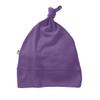 Babysoy Basic Single Knot Beanie (6-12 Months, Eggplant) view 1