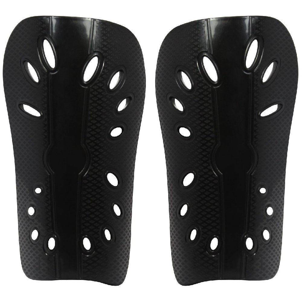 COUVER Soccer Breathable Shin Guards/Shin Pads, Black L