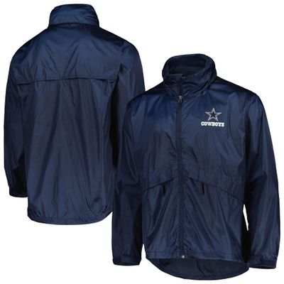 Dunbrooke Men's Navy Dallas Cowboys Circle Sportsman Waterproof Packable Lightweight Full-Zip Jacket