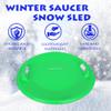 Slippery Racer Heavy-Duty Cold Resistant Downhill Pro Adults and Kids Plastic Outdoor Winter Saucer Disc Snow Sled with Handles (Green, 1 Pack) view 3