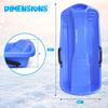 Slippery Racer Downhill Thunder Flexible Plastic Toboggan Snow Sled with Built in Brake System, Pull Rope, and Handle Grips, Blue view 4