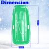 Slippery Racer Downhill Sprinter Flexible Kids Toddler Plastic Cold-Resistant Toboggan Snow Sled with Pull Rope and Handles -35 Inch (Green, 2) view 3