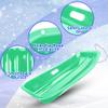 Slippery Racer Downhill Sprinter Flexible Kids Toddler Plastic Cold-Resistant Toboggan Snow Sled with Pull Rope and Handles -35 Inch (Green, 2) view 4
