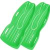 Slippery Racer Downhill Xtreme Flexible Adults and Kids Plastic Toboggan Snow Sled for up to 2 Riders with Pull Rope and Handles. (Green, 2 Pack) view 1