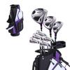 Aspire XD1 Women's Golf Club Set  Ultra-Light Graphite Shafts, Driver, Fairway, Hybrid, 6-PW Irons, Putter, Stand Bag & Headcovers  Right-Handed, Available in Regular, Petite & Tall Sizes  Purple view 1