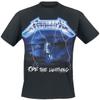 Metallica Men's Ride The Lightning Tracks (Back Print) Slim Fit T-Shirt Large Black view 1