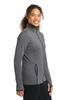 SPORT-TEK Women's Sport-Wick Stretch Contrast Full Zip Jacket, Charcoal Grey Heather/True Navy, 3XL view 2