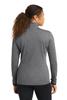 SPORT-TEK Women's Sport-Wick Stretch Contrast Full Zip Jacket, Charcoal Grey Heather/True Navy, 3XL view 3