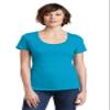 District Made Women's Perfect Weight Scoop Tee DM106L Bright Turquoise Small view 1