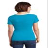 District Made Women's Perfect Weight Scoop Tee DM106L Bright Turquoise Small view 2