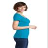 District Made Women's Perfect Weight Scoop Tee DM106L Bright Turquoise Small view 3