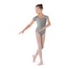 Bloch Dance Girls Dujour Microlux Short sleeve Leotard, Grey, 12 view 1