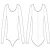 Bloch Dance Girls Meglio Microlux Long Sleeve Leotard, Almond, Size 14 view 3