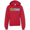 Dolphin Shirt Co Cali Golden State Hibiscus Youth Sweatshirt Hoodie - Red Medium view 1