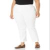 Alfred Dunner Womens Allure Slimming Missy Short Stretch Pants - Modern Fit, Figure Flattering Style, Contoured Cut, White, 18