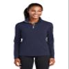 SPORT-TEK Women's Sport-Wick Textured Quarter Zip Pullover, True Navy, Small view 1