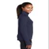 SPORT-TEK Women's Sport-Wick Textured Quarter Zip Pullover, True Navy, Small view 2