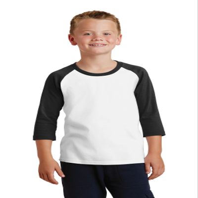 Port & Company Youth Core Blend 3/4-Sleeve Raglan Tee