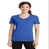 Port & Company Ladies Performance Blend V-Neck Tee L True Royal view 1