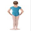 Bloch Dance Girls Dujour Microlux Short sleeve Leotard, Turquoise, 6X-7 view 2