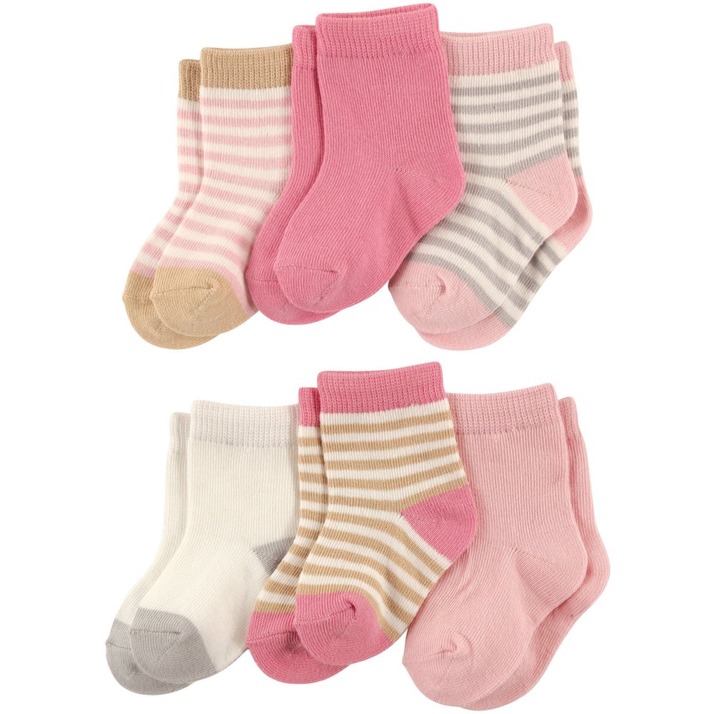 Touched by Nature Baby Organic Cotton Socks, Girl Stripes, 12-24 Months
