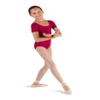 Bloch Dance Girls Ballet Short Sleeve Leotard, RED, 2-4 view 1