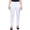 Alfred Dunner Womens Allure Slimming Missy Short Stretch Pants - Modern Fit, Figure Flattering Style, Contoured Cut, White, 12