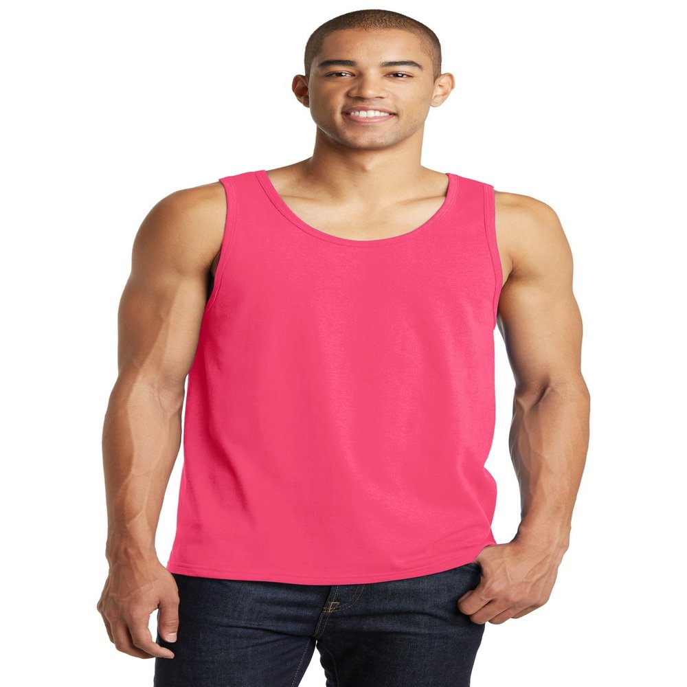 District DT5300 Men's The Concert Tank Neon Pink Large