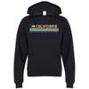 Dolphin Shirt Co California Republic Vintage Stripe Youth Sweatshirt Hoodie - Black Large view 1