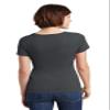District Made Women's Perfect Weight Scoop Tee DM106L Charcoal Large view 2