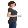 District Made Women's Perfect Weight Scoop Tee DM106L Charcoal Large view 3