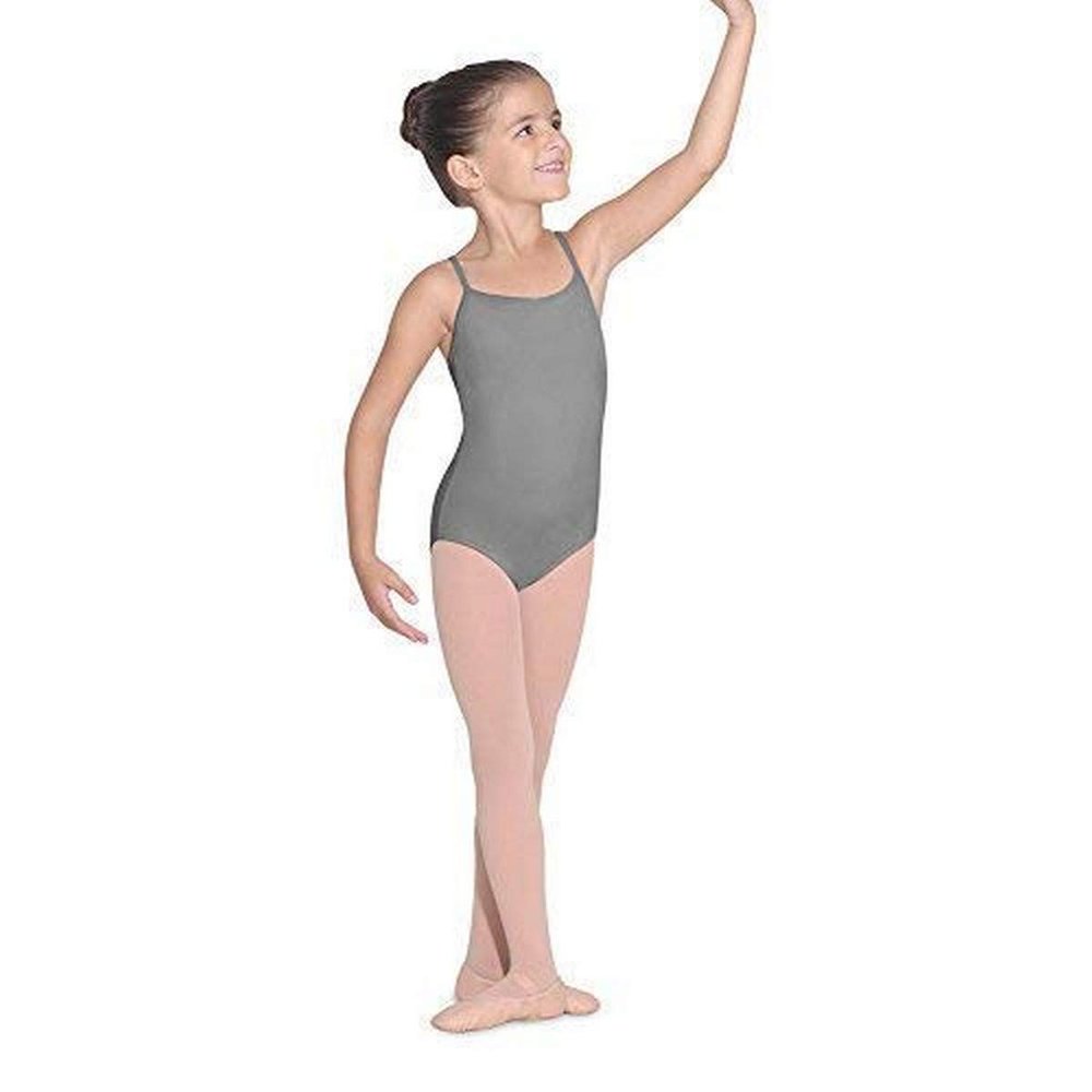 Bloch Dance Girls Parem Microlux Camisole Leotard, Grey, 4-6