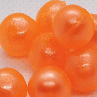 BnR Tackle SBCR10 Soft Beads, 10 mm, Creamsicle, Neutral Buoyancy, 10/Pack