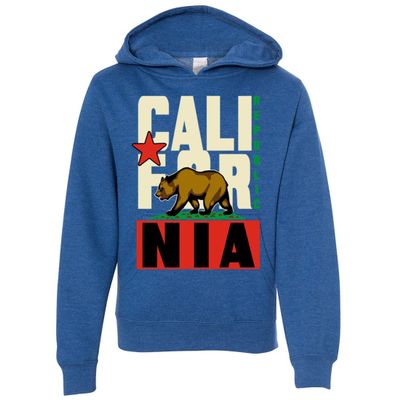 Dolphin Shirt Co California Republic Original Retro Bold Youth Sweatshirt Hoodie - Royal Heather Large