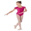 Bloch Dance Girls Dujour Microlux Short sleeve Leotard, Berry, 8-10 view 1