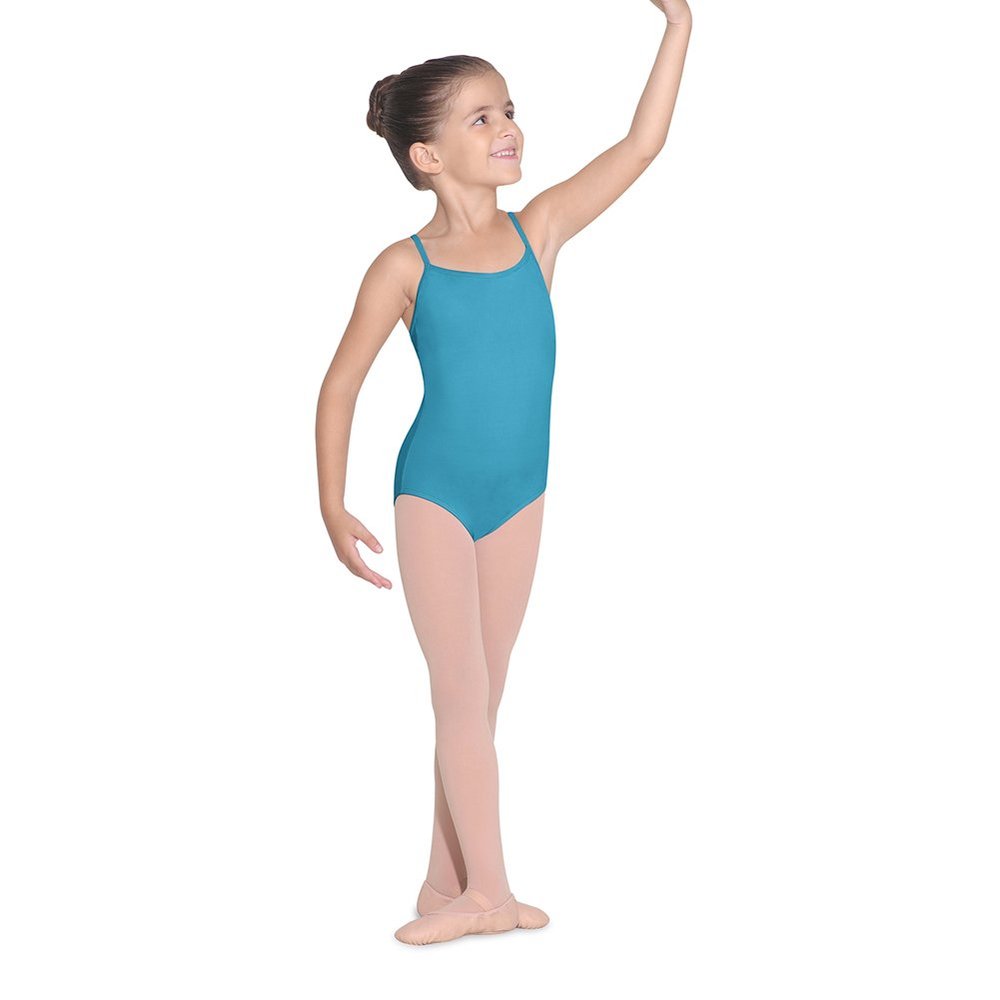 Bloch Dance Girls Parem Microlux Camisole Leotard, Turquoise, 8-10