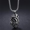 PAURO Men's Stainless Steel Anatomical Organ Heart Openable Pendant Necklace Silver Small, Locket Style view 2