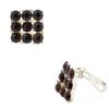 Silver Amethyst Clip Earrings view 1