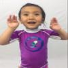 NEOcean Kids Rash Guard (Purple/White, 8T) UV Protection view 1