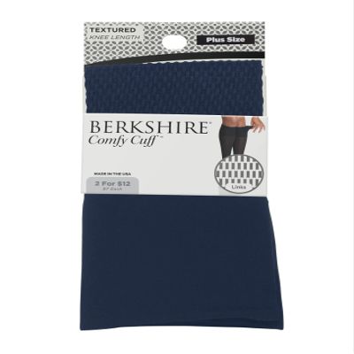 Berkshire Women's Plus-size Comfy Cuff Links Trouser Socks Sockshosiery, blue smoke, Plus Size
